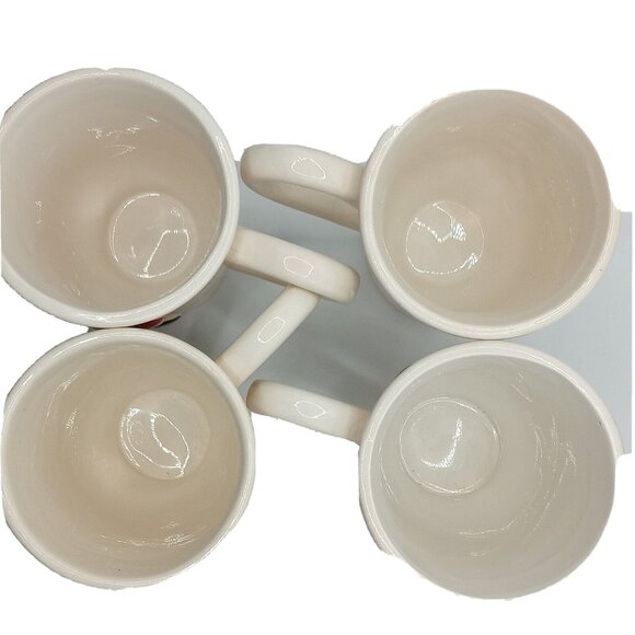 Festive Holiday Winter Mugs Set of 4 Cocoa Coffee Cider Christmas Get-Togethers - Picture 7 of 9